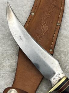Vintage western Fixed Blade Sheath Knife W-39 Made In USA Excellent Used Condition