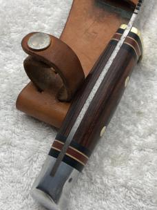 Vintage western Fixed Blade Sheath Knife W-39 Made In USA Excellent Used Condition