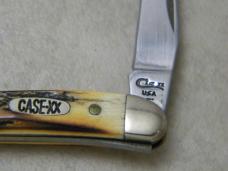 Case XX USA 1997 Burnt Bone Stag 510096 Tiny Toothpick Knife in Box
