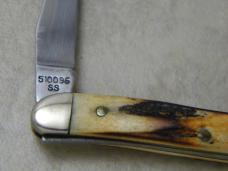Case XX USA 1997 Burnt Bone Stag 510096 Tiny Toothpick Knife in Box