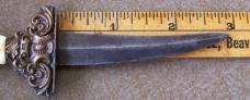 Small antique unmarked (French ??) DAGGER with spiral carved Ivory handle