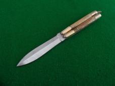 c. 1940's PHILIPPINE WWII Double Edge Dagger Balisong Batangas Butterfly Knife