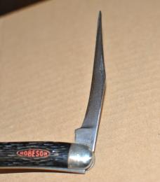 Robeson Shuredge 5" Powder Horn Rough Black Red Seal 612407 Used Tight Great Snap 