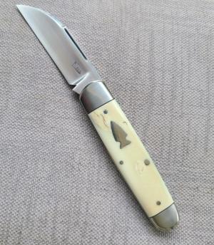 Kroo Warthog Tusk Ivory Sleeveboard...Rwl34..3.75..bolsters&caps...G10 liners..fileworked...coa/slip
