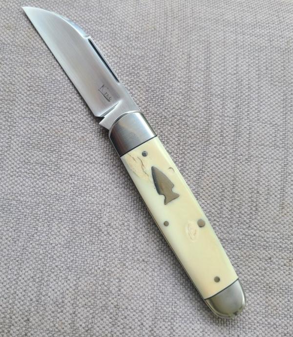 Kroo Warthog Tusk Ivory Sleeveboard...Rwl34..3.75..bolsters&caps...G10 liners..fileworked...coa/slip