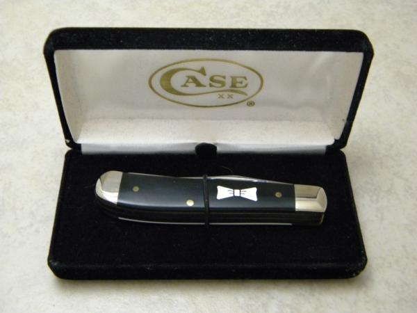 Case XX USA 4207 Slick Black and White 2012 Groomsman Mini Trapper Knife NIB