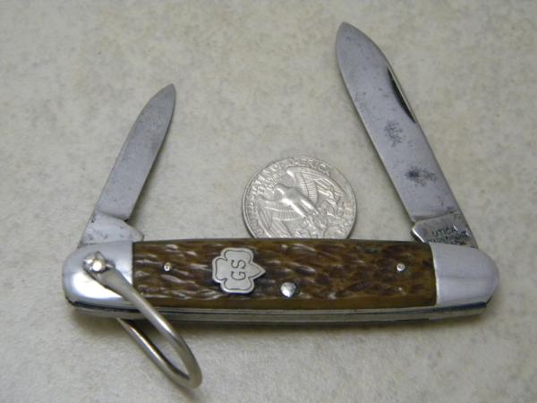Vintage Utica Bone Featherweight Girl Scout Pen Knife Vintage Utica Bone Featherweight Girl Scout Pen Knife