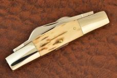 RARE 1 of 20 QUEEN CUTLERY USA MASTODON IVORY JUMBO CONGRESS KNIFE