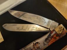 Hen and rooster Michael prater knife , Native American 