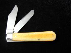 Great Eastern Cutlery GEC Smooth Antique Yellow Camel Bone Horse Rancher Knife 391224 NIT USA Made