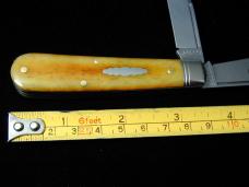 Great Eastern Cutlery GEC Smooth Antique Yellow Camel Bone Horse Rancher Knife 391224 NIT USA Made