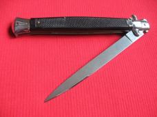 Vintage Unique 13" Italian MOLLETTA Stiletto Checkered Switchblade Knife.
