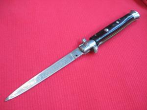 Vintage Italian 11" Vendetta Corsa Horn Stiletto Switchblade Knife.