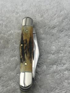 Case XX / C. Platts' Sons Cutlery Co 2005 #06369 3 Blade Whittler With Stag Handles New In Box