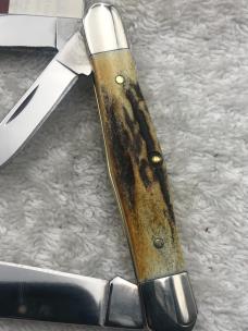 Case XX / C. Platts' Sons Cutlery Co 2005 #06369 3 Blade Whittler With Stag Handles New In Box