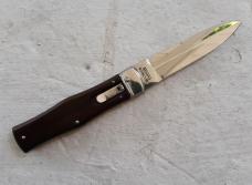 Mikov Predator Wood handle leverlock w/ leather sheath Excellent!