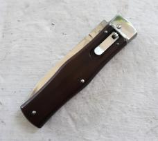 Mikov Predator Wood handle leverlock w/ leather sheath Excellent!