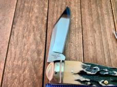 Colt Split Backspring Whittler Black Bone Stag