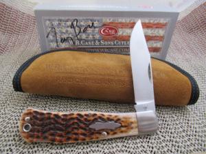 Case XX 2016 Tony Bose Jigged Brown Bone Wilfred Lockback Hunter Pattern # TB612016 154CM