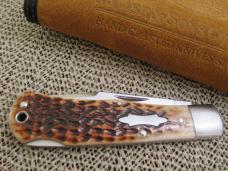 Case XX 2016 Tony Bose Jigged Brown Bone Wilfred Lockback Hunter Pattern # TB612016  154CM