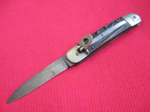 Vintage Older BONSA German Stag Leverlock Switchblade Knife