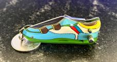 Nice Miniature Russian Prison Knife (RPK) Switchblade, Sneaker Handle, Bottle Opener Blade, Unused 
