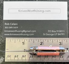 Bambi Miniature Switchblade Knife, Pink Handle, Made By Farfalli In Italy, Unused