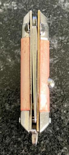 Bambi Miniature Switchblade Knife, Pink Handle, Made By Farfalli In Italy, Unused