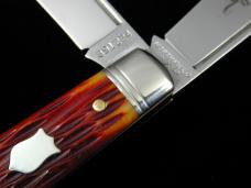 Great Eastern Cutlery GEC Indian Paintbrush Worm Groove Bone Horse Rancher Knife 391224 NIT USA Made