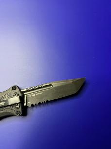 Kershaw Interstellar Manual Sliding Button Lock OTF Knife Black (2.7" Blackwash)
