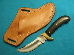 VINTAGE CUSTOM INVERTED STAMP BUCK KALINGA USA PRE 73 FIXED BLADE SKINNING KNIFE KNIVES SHEATH OLD