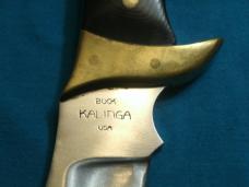 VINTAGE CUSTOM INVERTED STAMP BUCK KALINGA USA PRE '73 FIXED BLADE SKINNING KNIFE KNIVES SHEATH OLD