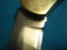 VINTAGE V3V8 BUCK 110 2 LINE INVERTED STAMP USA LOCKBACK FOLDING HUNTER POCKET KNIFE KNIVES OLD