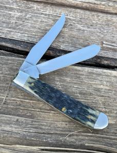 CASE XX ** 2013 GREEN JIG BONE MINI TRAPPER
