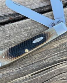 CASE XX ** 2012 ANTIQUE BARNBOARD JIG BONE TRAPPER 