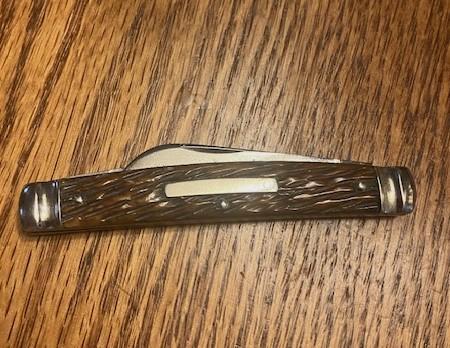 SCHRADE CUT CO. CONGRESS PEACHSEED BONE HANDLES SCHRADE CUT CO. CONGRESS PEACHSEED BONE HANDLES