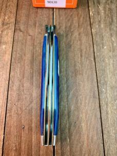 Marbles Gladstone MI Doctor’s Knife Deep Blue Italian Jigged Bone 2001