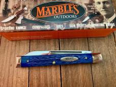 Marbles Gladstone MI Doctor’s Knife Deep Blue Italian Jigged Bone 2001