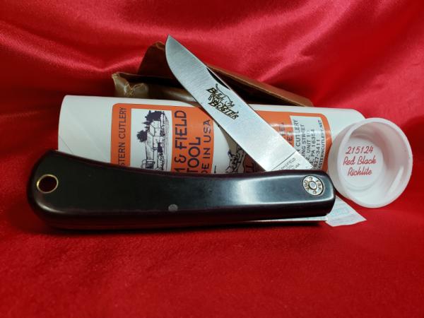 GEC 21 Red and Black Bull Buster, Farm and Field Tool, Great Eastern Cutlery, NEW in tube MINT Cond.