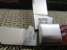 Case XX 2000 Tony Bose  Chestnut Bone Millennium Trapper Pattern # TB622000 ATS34