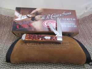 Case XX 2011 Tony Bose 1 of 300 Peach Seed jigged Antique Bone Coffin Jack Pattern # TB622011 154CM