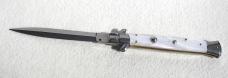 NEW FRANK BELTRAME 11" SWITCHBLADE DAGGER BLADE ACRYLIC WHITE PEARL ITALIAN STILETTO