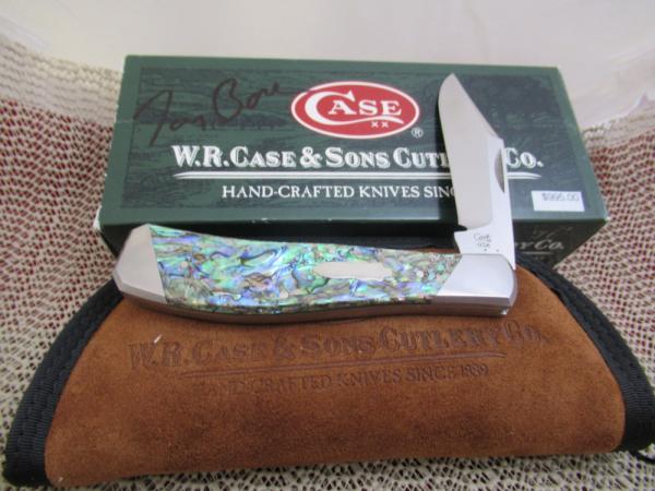 Case XX 2008 Tony Bose Abalone Handle Arkansas Hunter Pattern # TB812008 154CM Case XX 2008 Tony Bose Abalone Handle Arkansas Hunter Pattern # TB812008 154CM