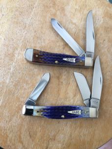 Case Peanut Butter and Jelly Bone Large Stockman, Trapper, Barlow and Sod Buster Jr
