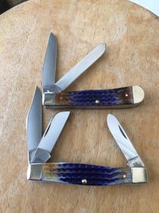 Case Peanut Butter and Jelly Bone Large Stockman, Trapper, Barlow and Sod Buster Jr
