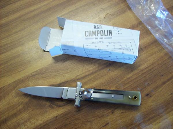 A. G. A. Campolin Dominus Lever Maltese Cross 6 Incher W/Brazilian Horn Handles  NIB
