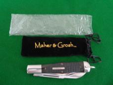 RARE MAHER & GROSH General Custers Favorite Razor Steel Large Two Blade Folding Hunter Jigged BONE
