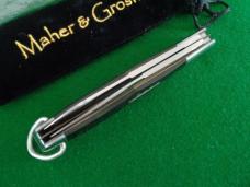 RARE MAHER & GROSH General Custers Favorite Razor Steel Large Two Blade Folding Hunter Jigged BONE