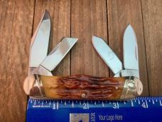 Colt Knives Railsplitter Amber Carved Stag Bone 