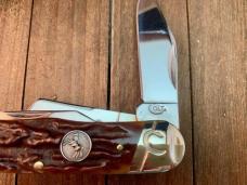 Colt Knives Railsplitter Amber Carved Stag Bone 